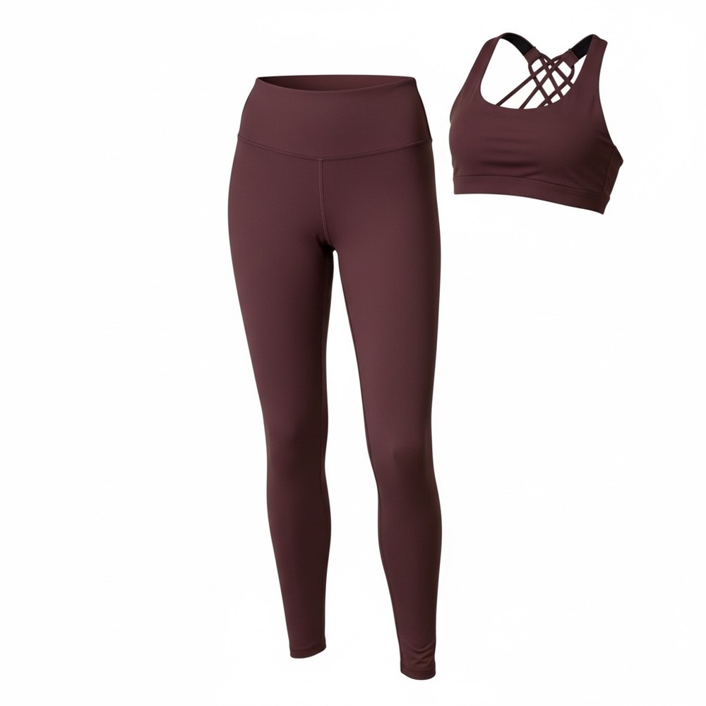 Chocolate Leggings & Sports Bra Set
